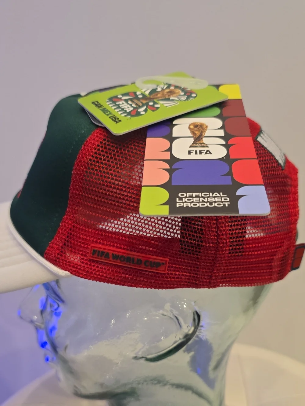 Fifa World Cup Mexico Baseball Cap Red Green Hat New Soccer Offically Licensed - Picture 2 of 6